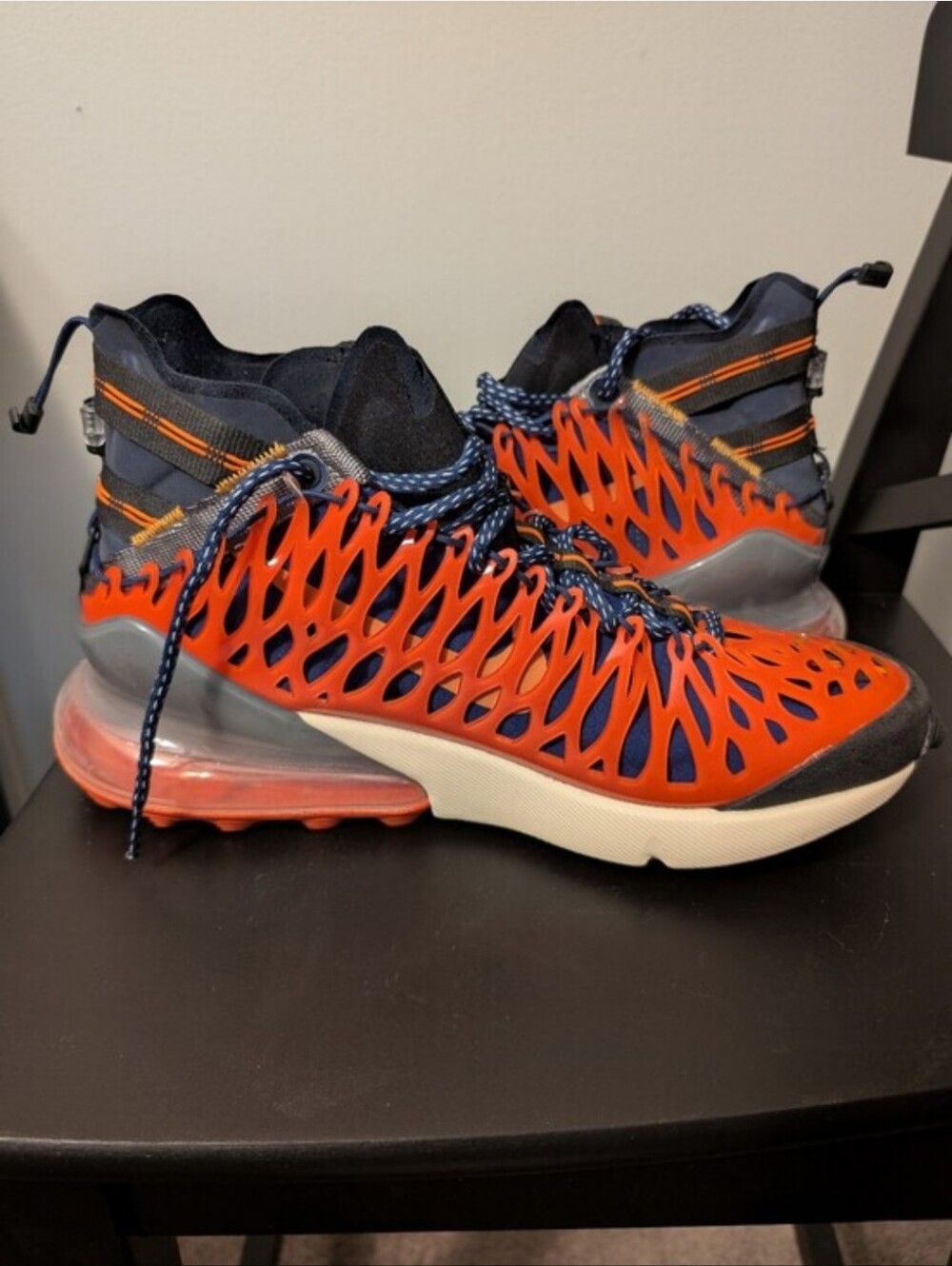 Men's Nike Air Max 270 ISPA Shoes, Blue Void Terra Orange